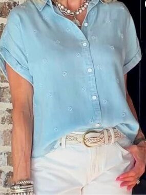 Cabi Petal Stitch Shirt
